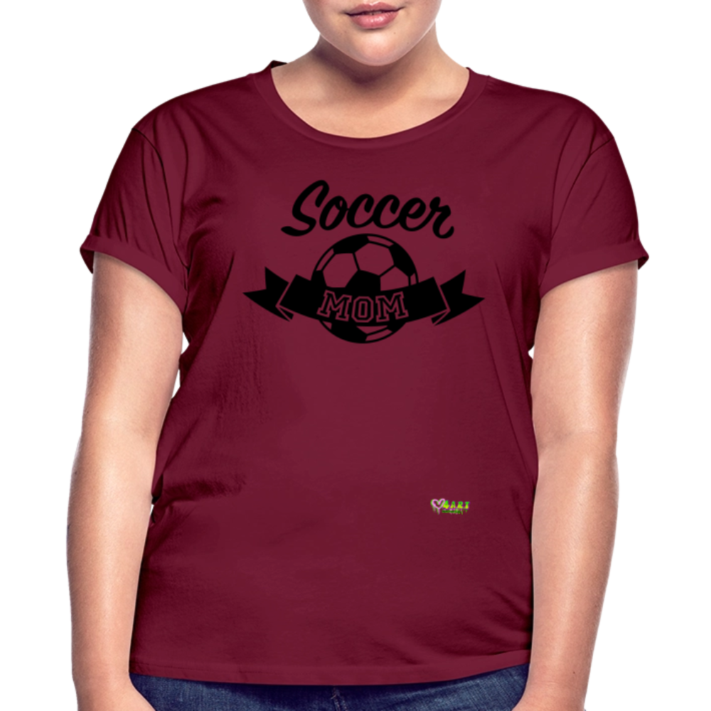 Soccer Mom Women's Relaxed Fit T-Shirt - burgundy