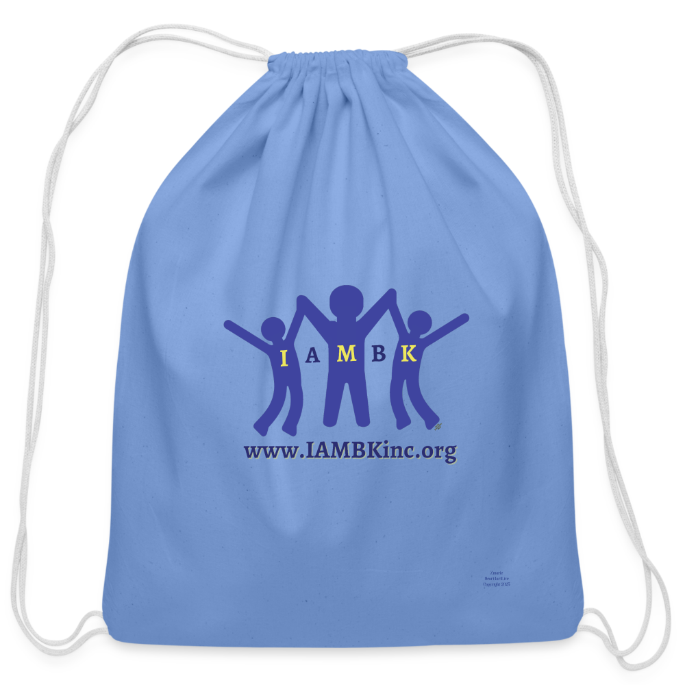 IAMBK Cotton Drawstring Bag - carolina blue