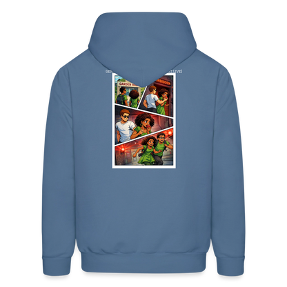 WORD TO THE STREET BIBLE ANIME Men's Hoodie - denim blue