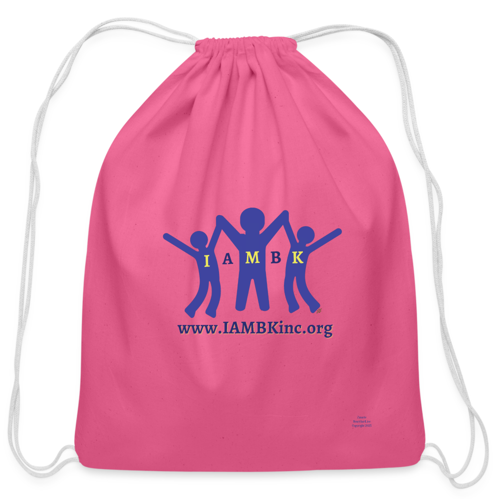IAMBK Cotton Drawstring Bag - pink