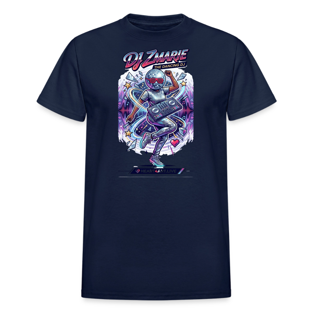 DJ ZMARIE "THE DANCING DJ" TM Gildan Ultra Cotton Adult T-Shirt - navy