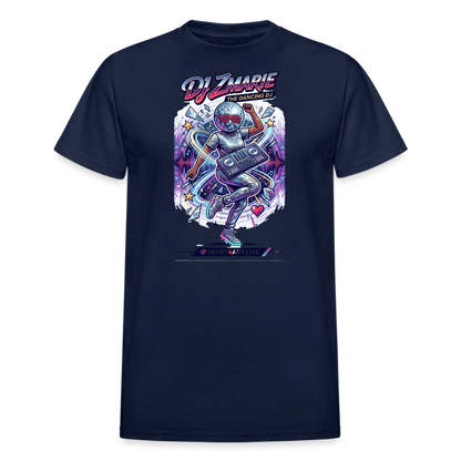 DJ ZMARIE "THE DANCING DJ" TM Gildan Ultra Cotton Adult T-Shirt - navy