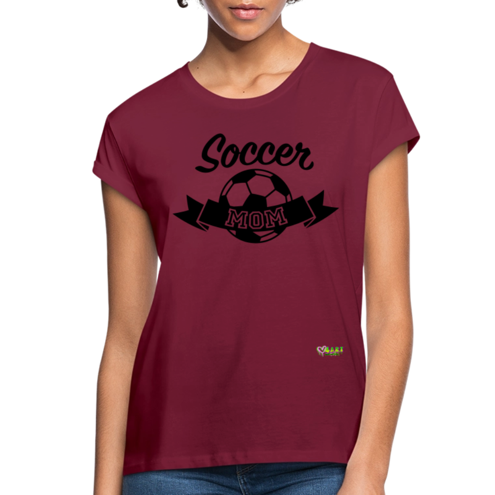 Soccer Mom Women's Relaxed Fit T-Shirt - burgundy