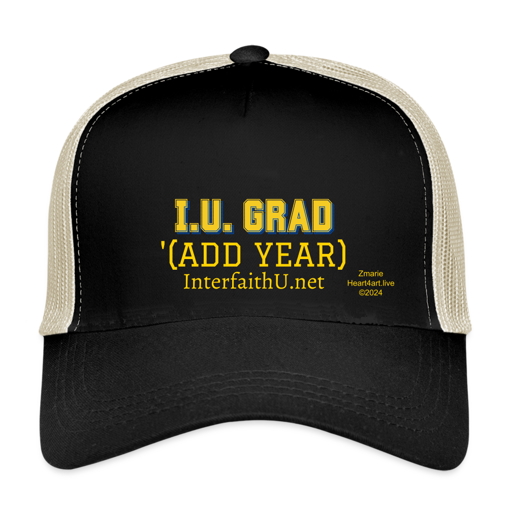 Interfaith University Eco Trucker Cap - black/oyster