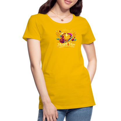 Heart4Her Women’s Premium T-Shirt - sun yellow