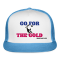 GO FOR THE GOLD Unisex Trucker Hat - white/blue