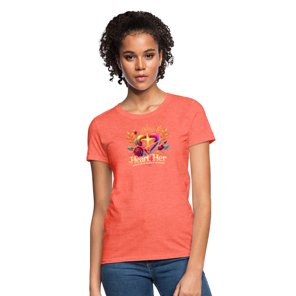 Heart4Her Women's T-Shirt - heather coral
