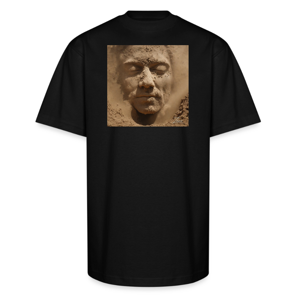 God's Creation of Man Interpretation Unisex Oversized Heavyweight T-Shirt - black