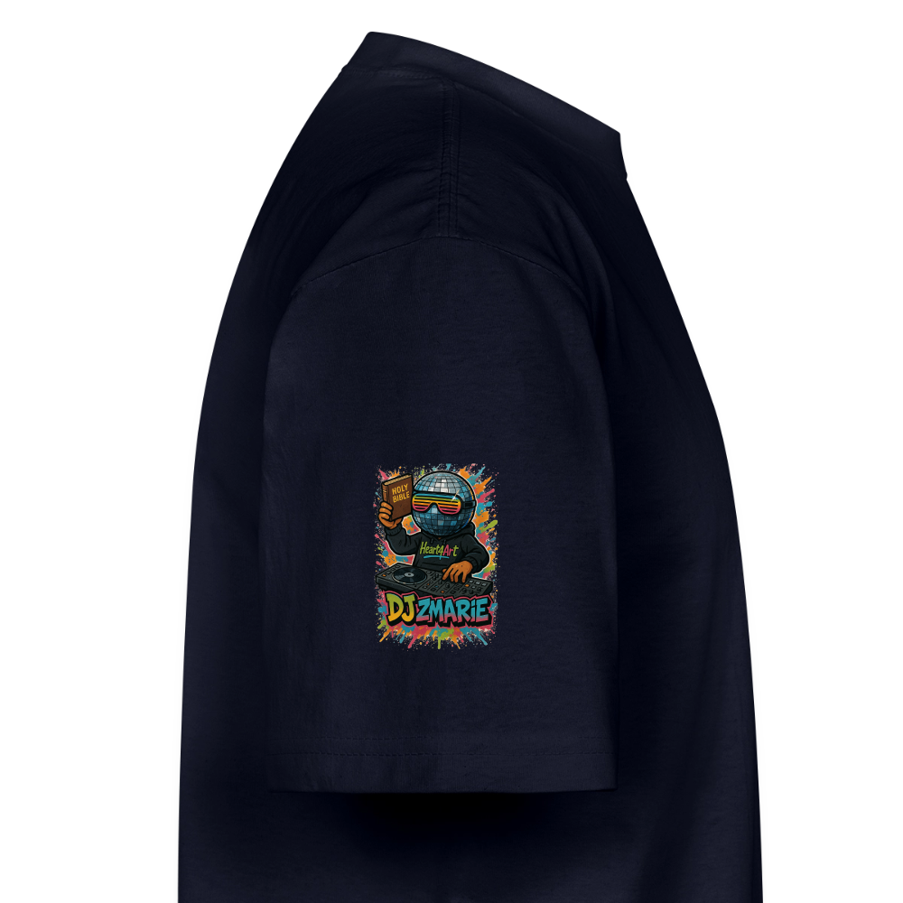DJ ZMARIE "THE DANCING DJ" Unisex Oversized Heavyweight T-Shirt - navy