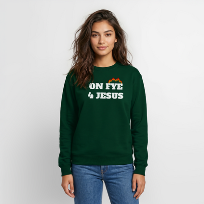 ON FYE 4 JESUS Crewneck Sweatshirt - forest green
