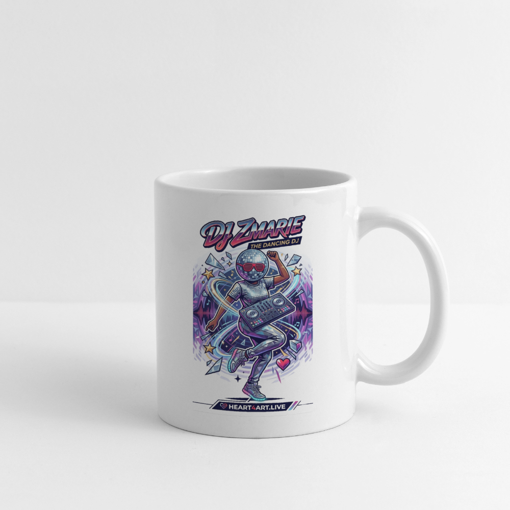 DJ ZMARIE "THE DANCING DJ" Coffee/Tea Mug (WHITE) - white