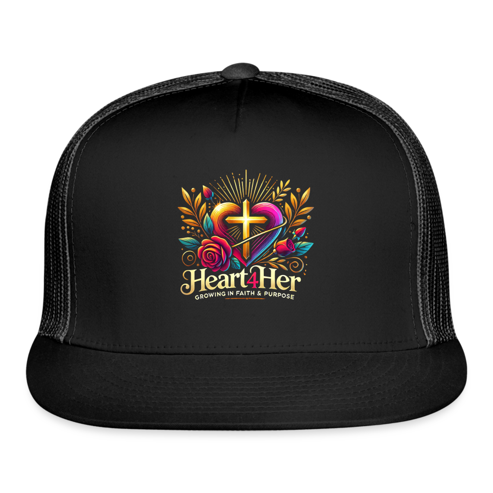 Heart4Her Trucker Hat - black/black