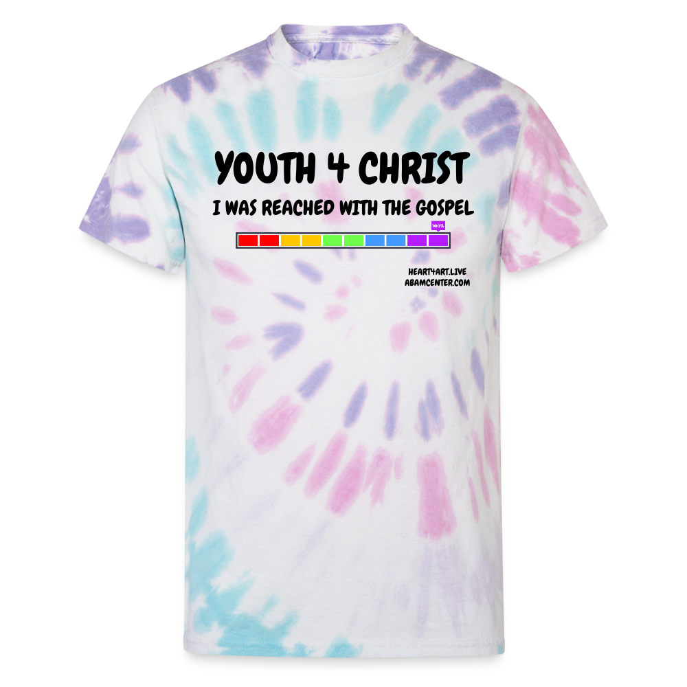 YOUTH 4 CHRIST (Y4C) I WAS REACHED...Unisex Tie Dye T-Shirt - Pastel Spiral