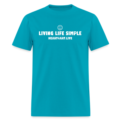 LIVING LIFE SIMPLE SPREAD LOVE Unisex Classic T-Shirt - turquoise