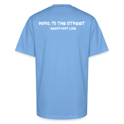 Holy Rollers Skater Unisex Oversized Heavyweight T-Shirt - sky blue