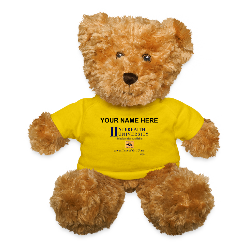 Interfaith University Customizable Teddy Bear - yellow