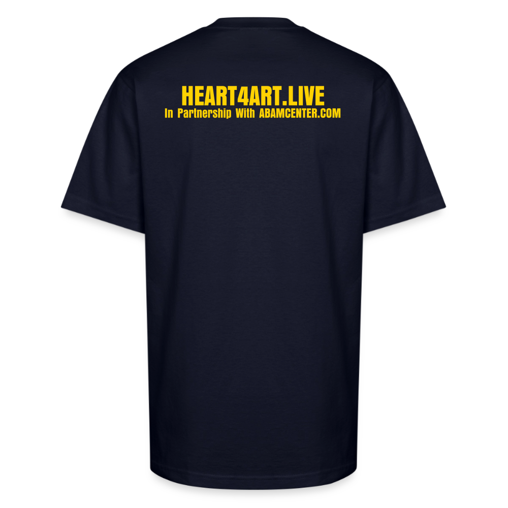 Vegetation Interpretation Unisex Oversized Heavyweight T-Shirt - navy