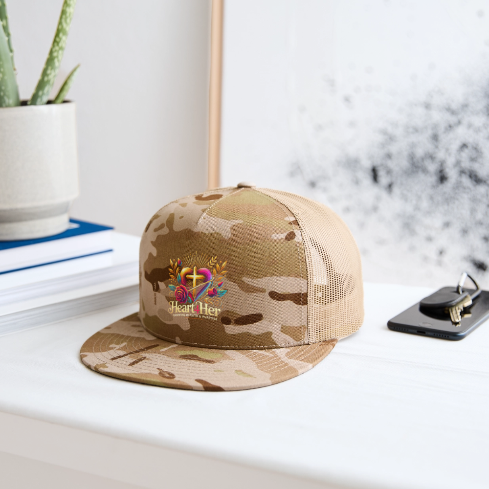 Heart4Her Trucker Hat - MultiCam\tan