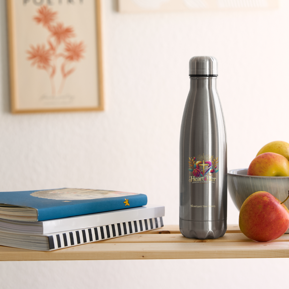 Heart4Her Insulated Stainless Steel Water Bottle - silver