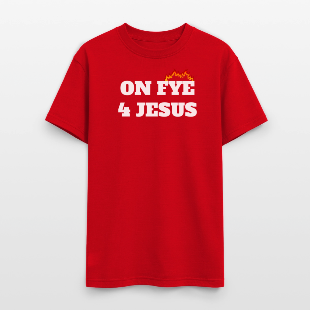 ON FYE 4 JESUS Gildan Ultra Cotton Adult T-Shirt - red
