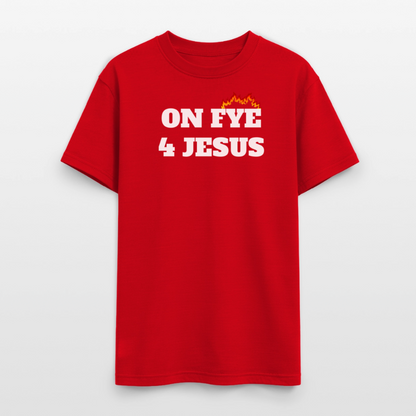 ON FYE 4 JESUS Gildan Ultra Cotton Adult T-Shirt - red