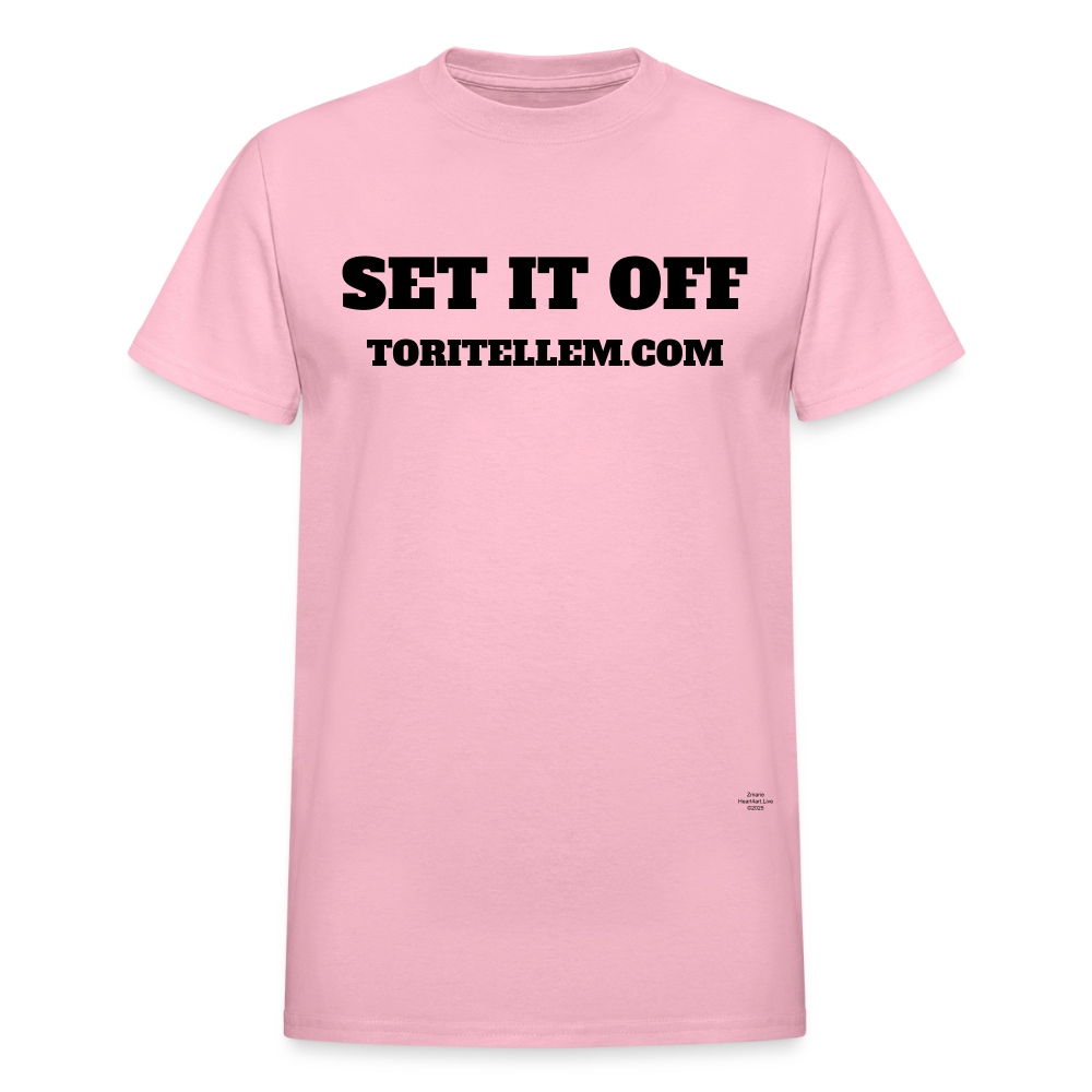 SET IT OFF Gildan Ultra Cotton Unisex Adult T-Shirt - light pink