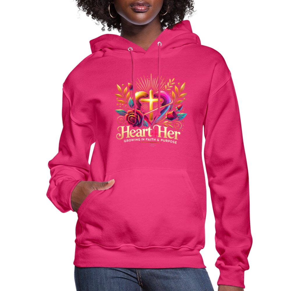 Heart4Her Women's Hoodie - fuchsia
