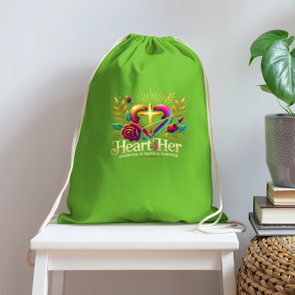 Heart4Her Cotton Drawstring Bag - clover