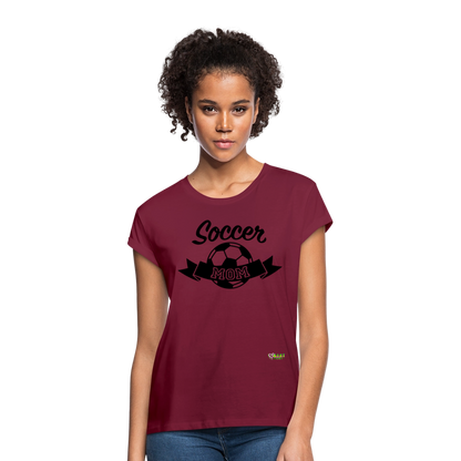 Soccer Mom Women's Relaxed Fit T-Shirt - burgundy
