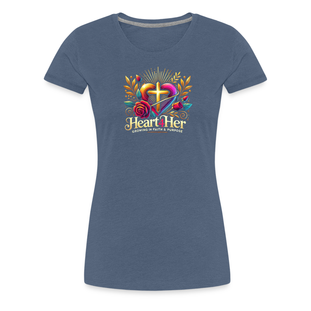 Heart4Her Women’s Premium T-Shirt - heather blue