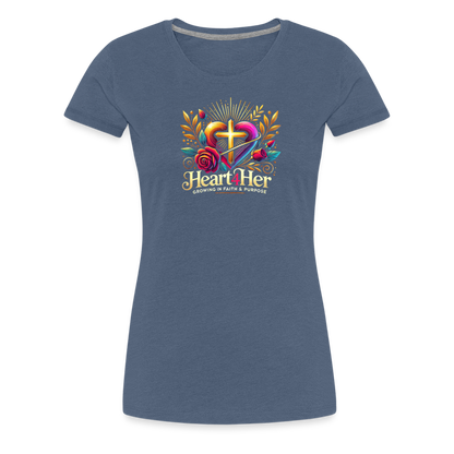 Heart4Her Women’s Premium T-Shirt - heather blue