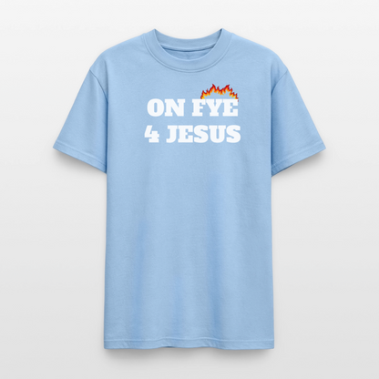 ON FYE 4 JESUS Gildan Ultra Cotton Adult T-Shirt - light blue