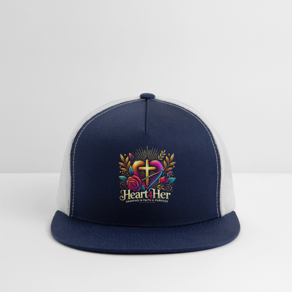 Heart4Her Trucker Hat - navy/white