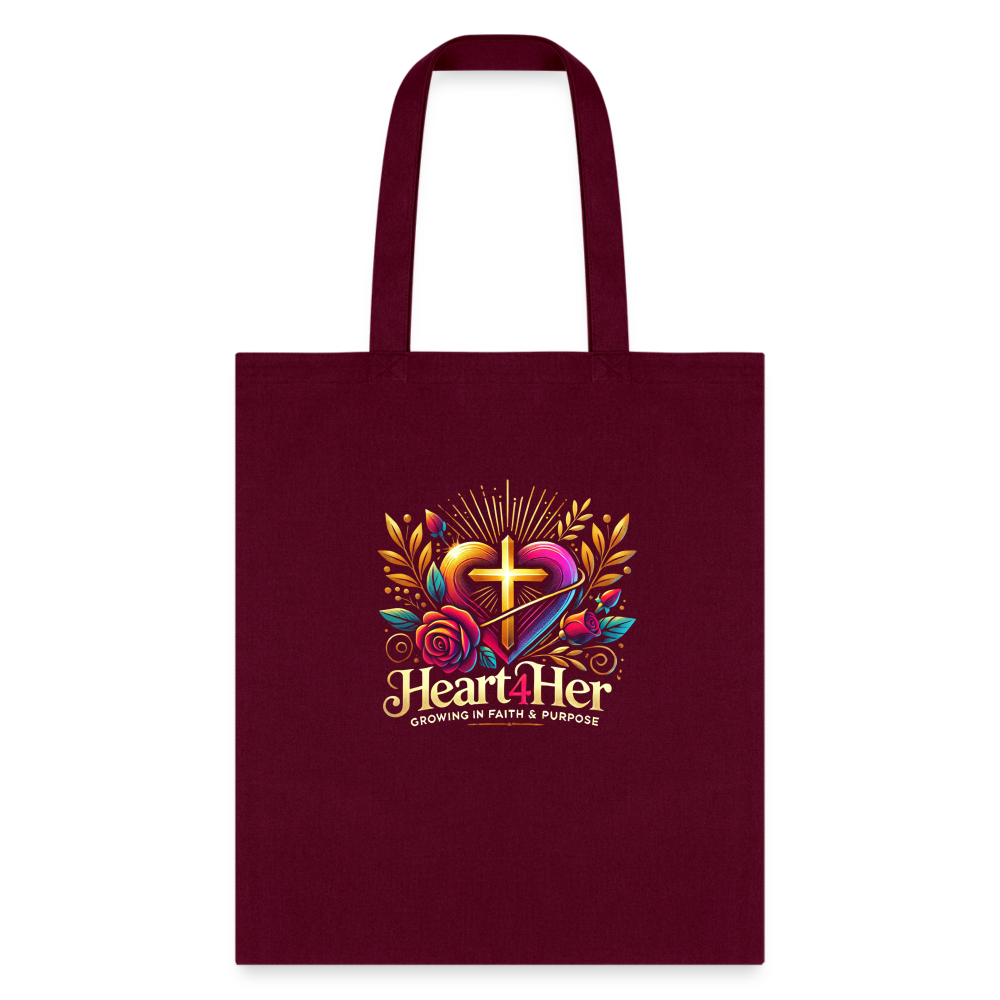 Heart4Her Tote Bag - burgundy