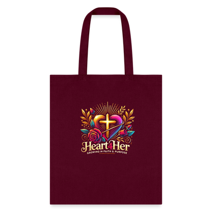 Heart4Her Tote Bag - burgundy