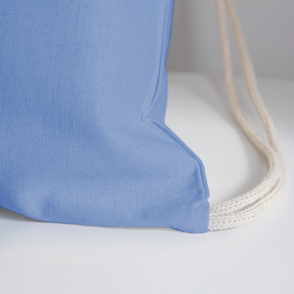 Heart4Her Cotton Drawstring Bag - carolina blue
