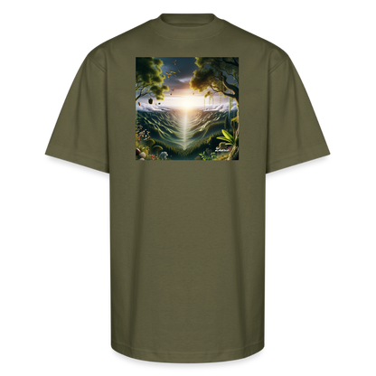Vegetation Interpretation Unisex Oversized Heavyweight T-Shirt - classic olive