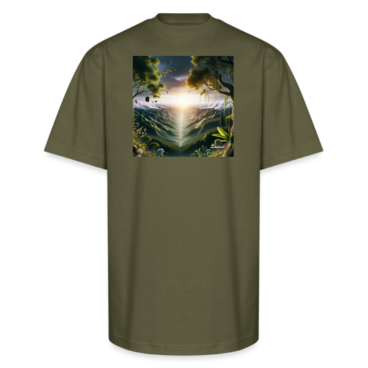 Vegetation Interpretation Unisex Oversized Heavyweight T-Shirt - classic olive