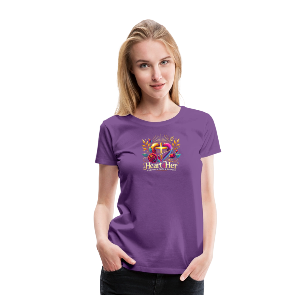 Heart4Her Women’s Premium T-Shirt - purple