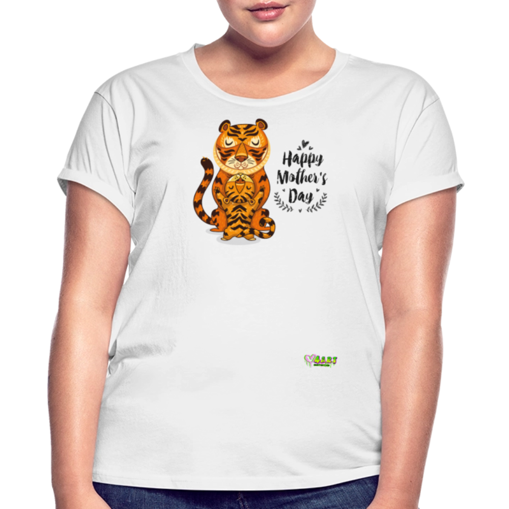 Happy Mother's Day- Tiger (Women's Relaxed Fit T-Shirt) - white