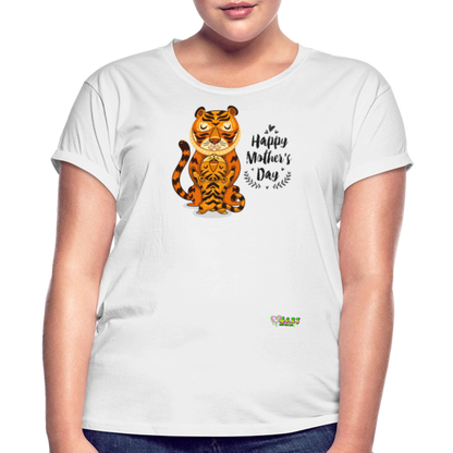 Happy Mother's Day- Tiger (Women's Relaxed Fit T-Shirt) - white