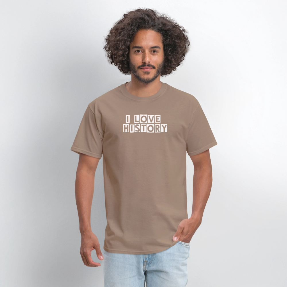 I LOVE HISTORY Unisex Classic T-Shirt - brown savana