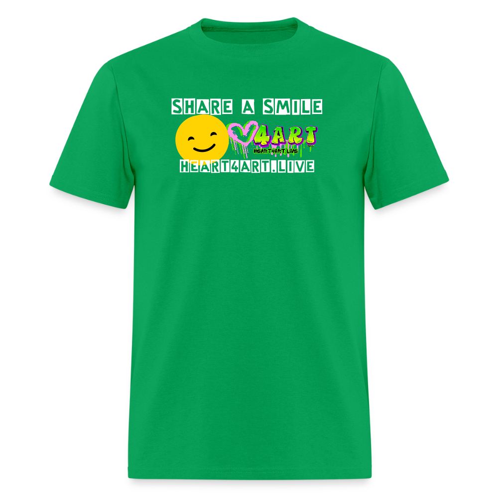 SHARE A SMILE Unisex Classic T-Shirt - bright green
