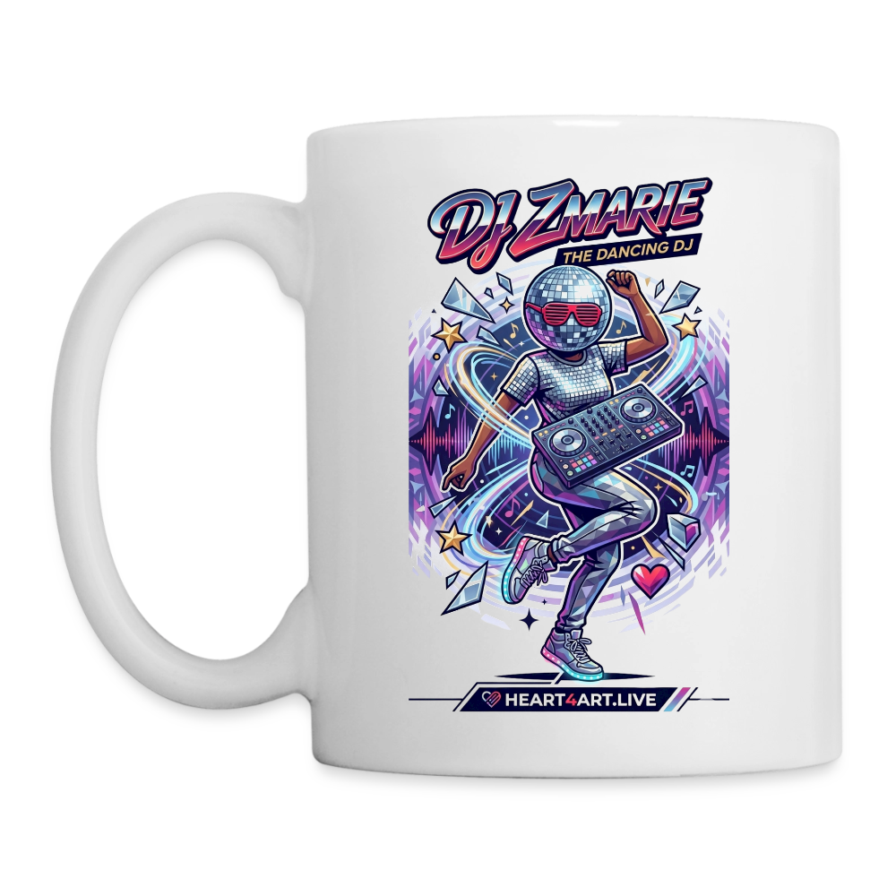 DJ ZMARIE "THE DANCING DJ" Coffee/Tea Mug (WHITE) - white