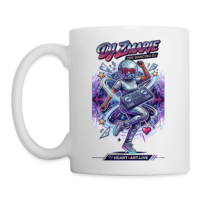 DJ ZMARIE "THE DANCING DJ" Coffee/Tea Mug (WHITE) - white