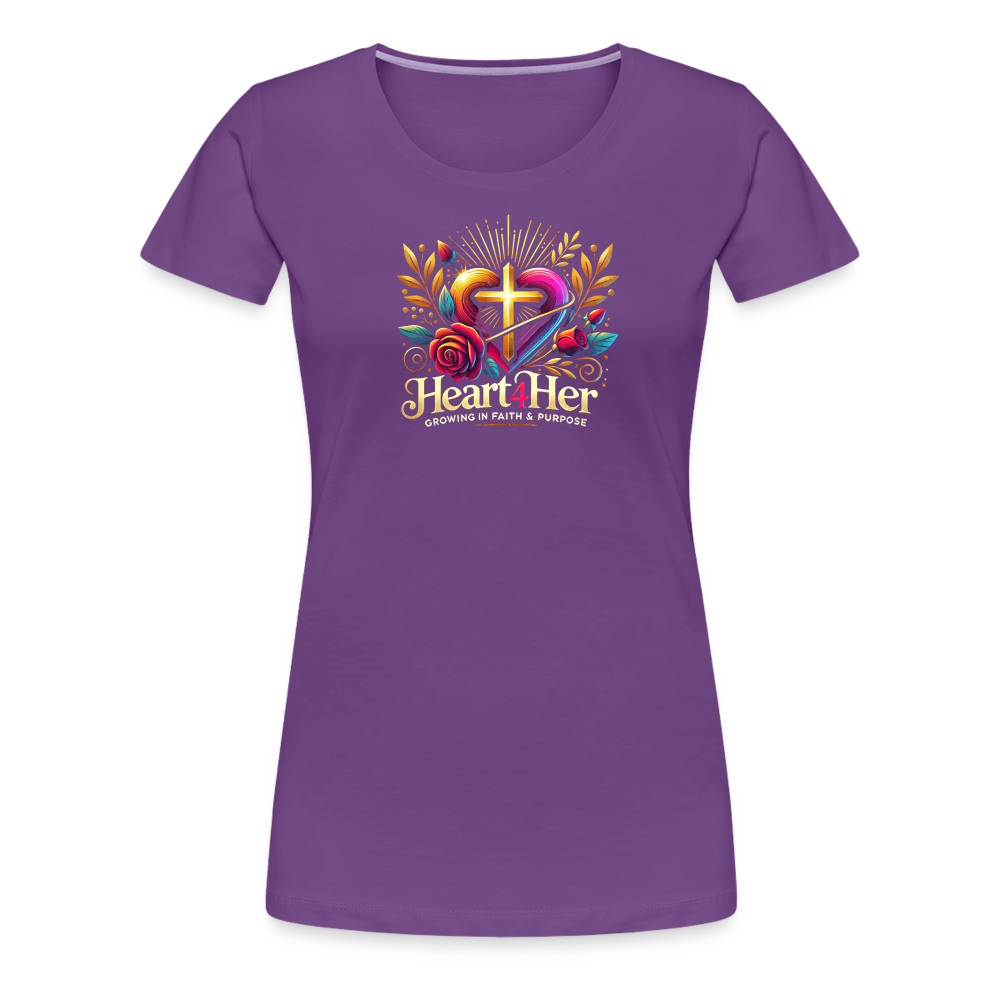 Heart4Her Women’s Premium T-Shirt - purple