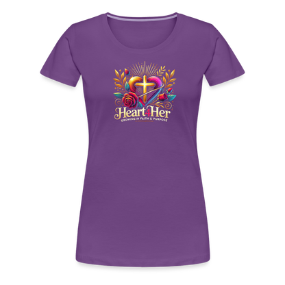 Heart4Her Women’s Premium T-Shirt - purple