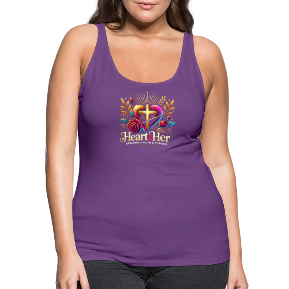 Heart4Her Women’s Premium Tank Top - purple