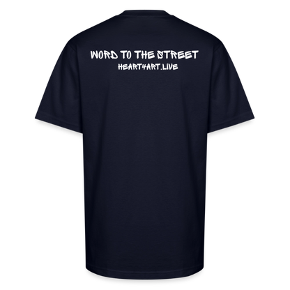 Holy Rollers Skater Unisex Oversized Heavyweight T-Shirt - navy