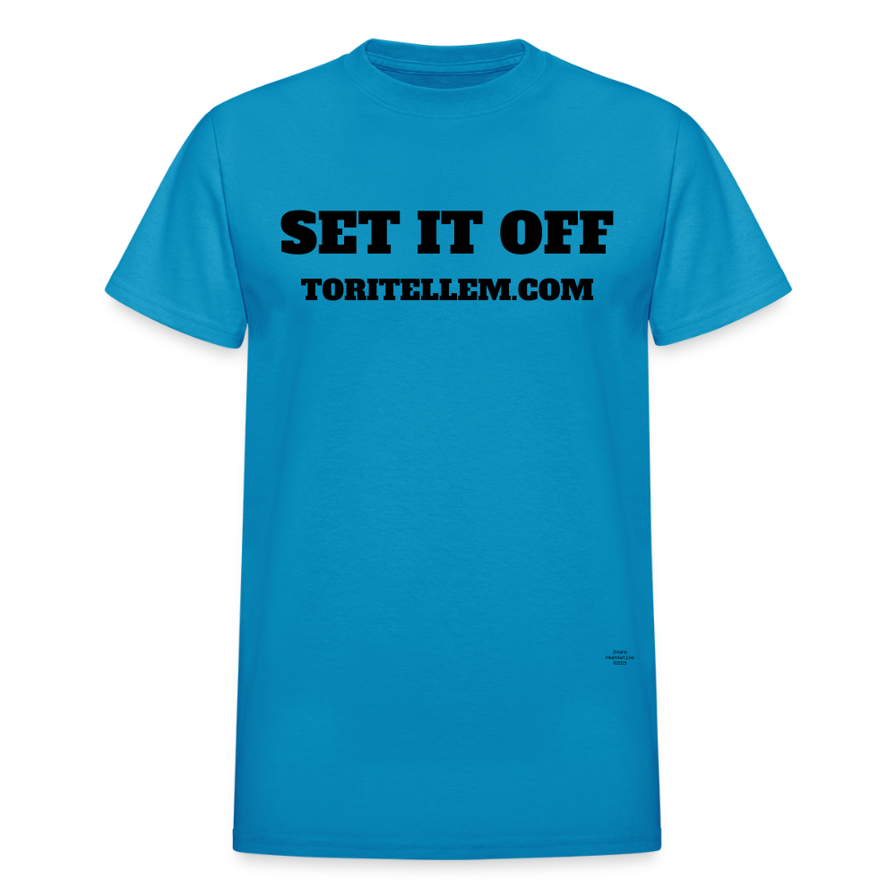 SET IT OFF Gildan Ultra Cotton Unisex Adult T-Shirt - turquoise
